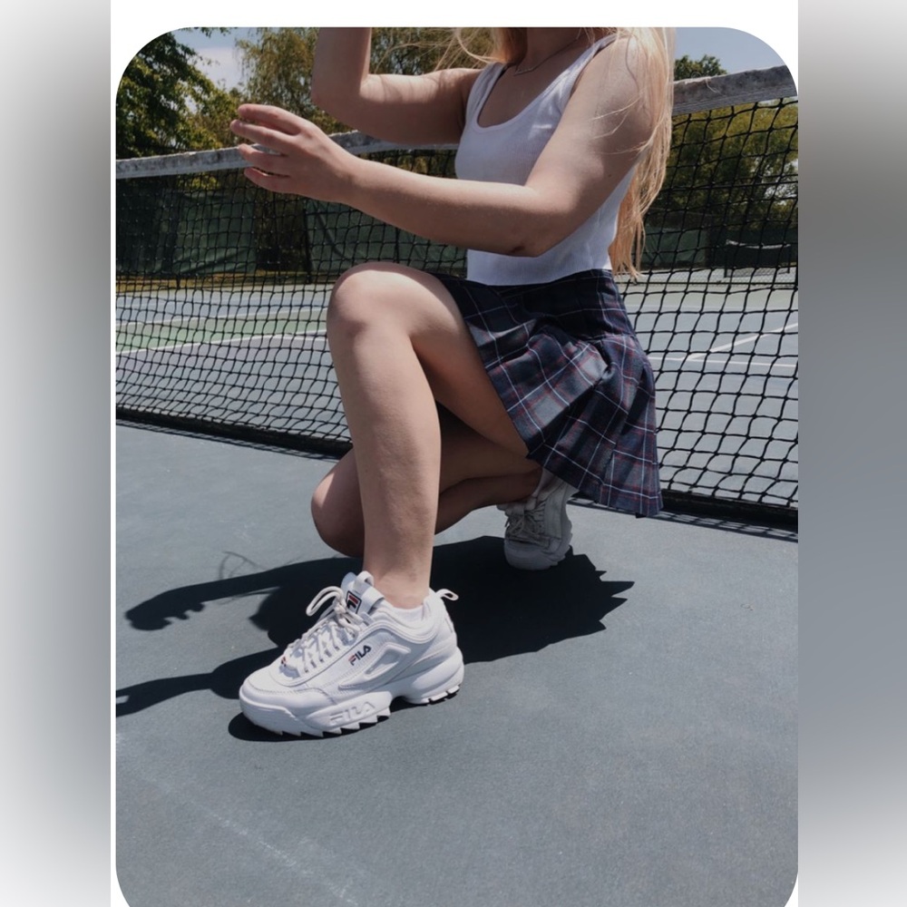 Fila women’s  White and Navy Sneakers